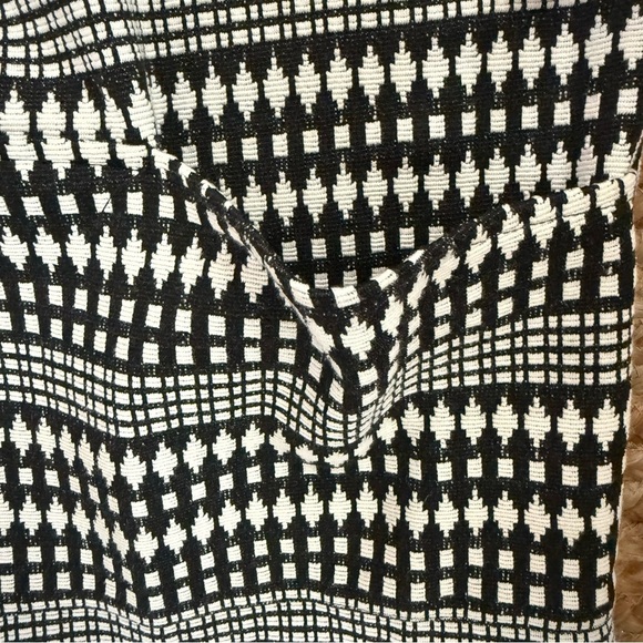 Gerry Weber Size 8 Black & White Boho Tribal Print Open Front Blazer Coat - Picture 2 of 6